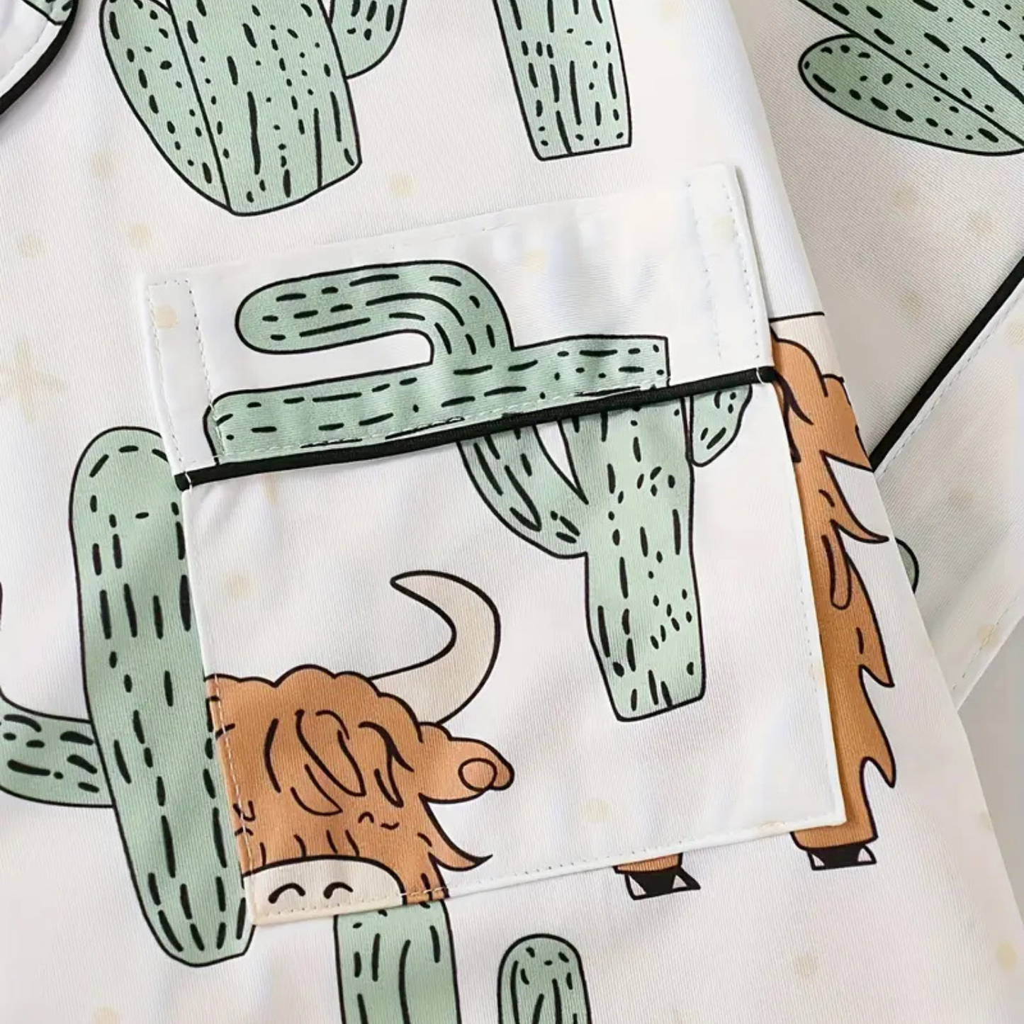 The Highland Cow Cactus Women's Pajama Set