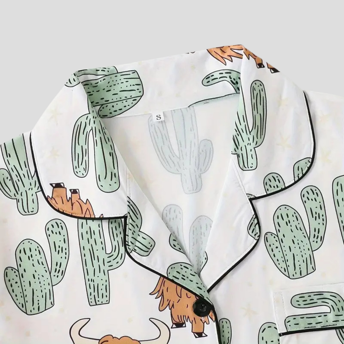 The Highland Cow Cactus Women's Pajama Set